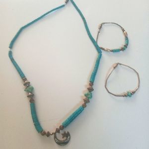Turquoise Necklace and Bracelet Set